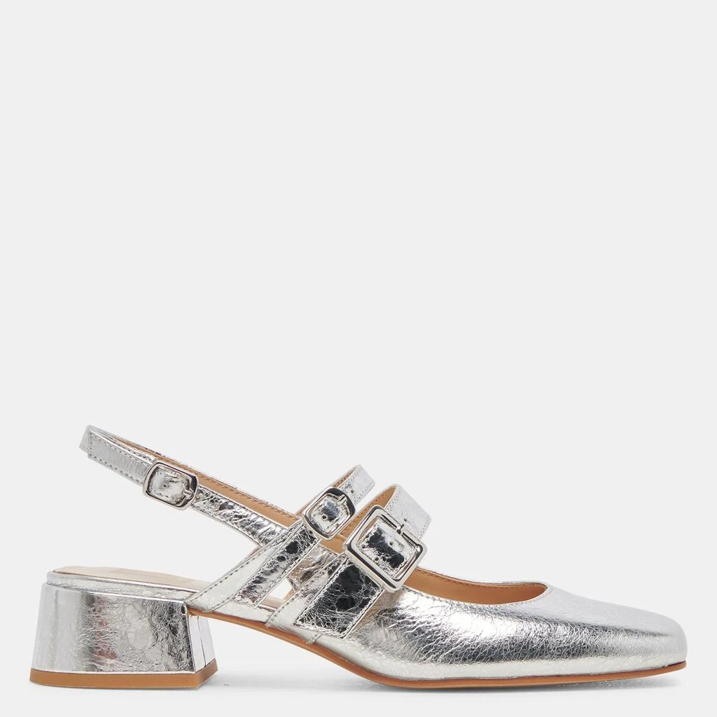 Dolce Vita Patzy Heels Silver Distressed Leather 1