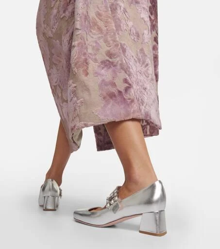 Roger Vivier Très Vivier metallic leather Mary Jane pumps 7