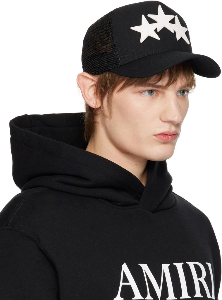AMIRI Black 3 Star Trucker Cap 2
