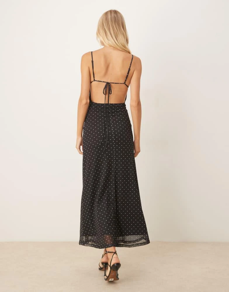 Gina Tricot mesh midi dress in black and white polka dot  On Sale Now with  Up to 17% Off | Discover Exclusive Deals & Savings at BeyondStyle   Authentic GINA TRICOT