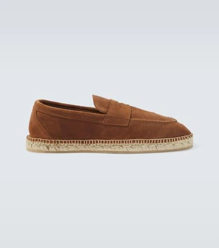 NEW QUODDY men\'s slip-on shoe in beige Faherty x Quoddy Canoe Shoe - Khaki Suede | Faherty Brand main image 3