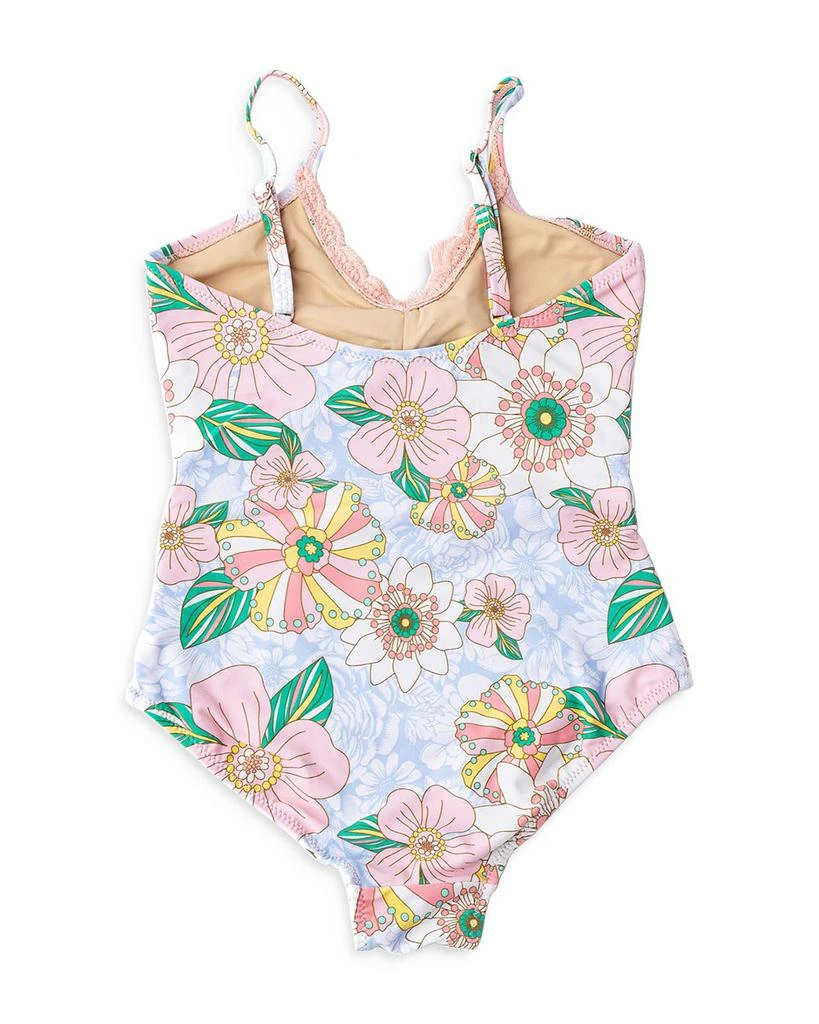 Shade Critters Girls' Retro Floral Monokini One Piece Swimsuit - Little Kid, Big Kid 3