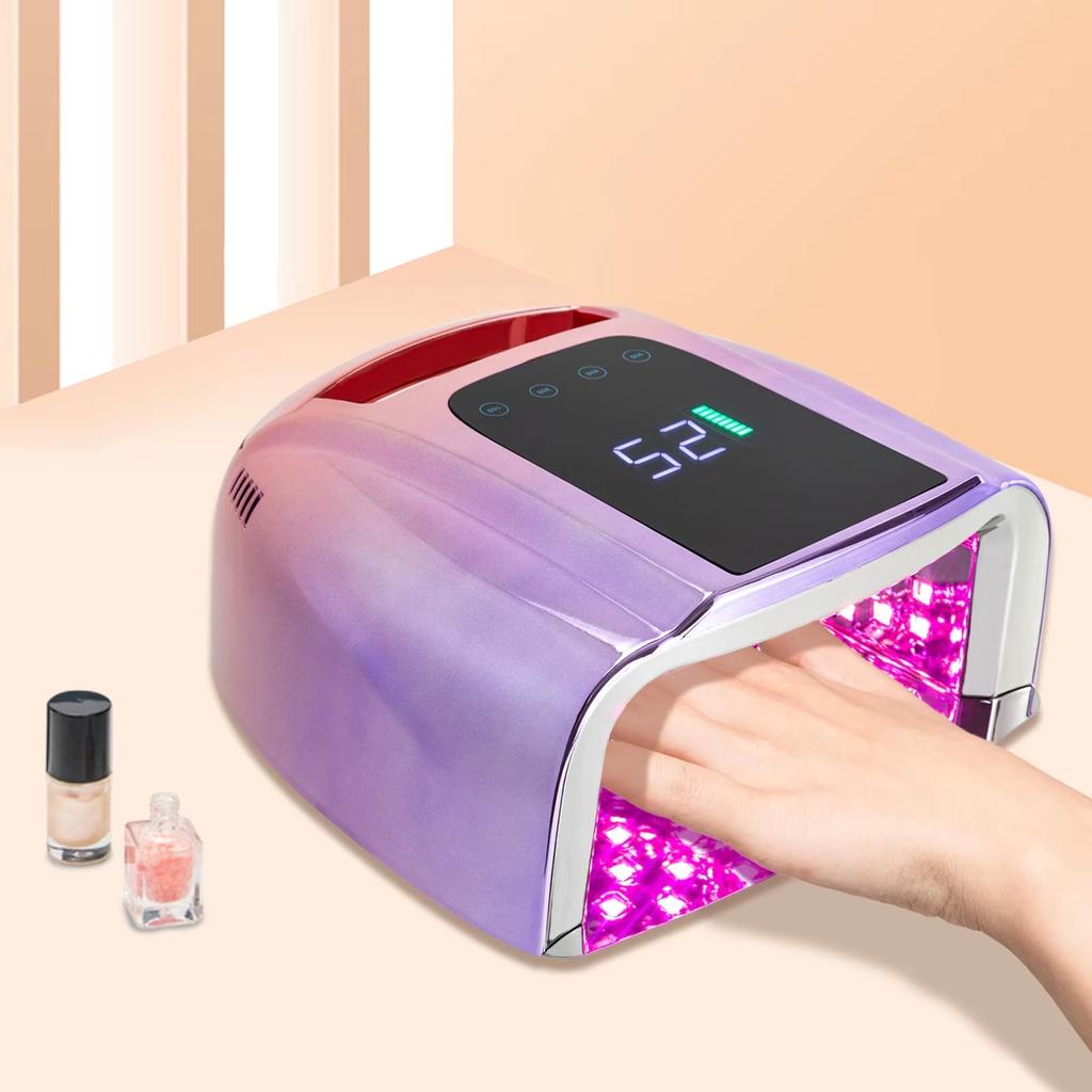 ERUULE Professional 96W Rechargeable Portable UV LED Nail Dryer with Removable Stainless Steel Beads