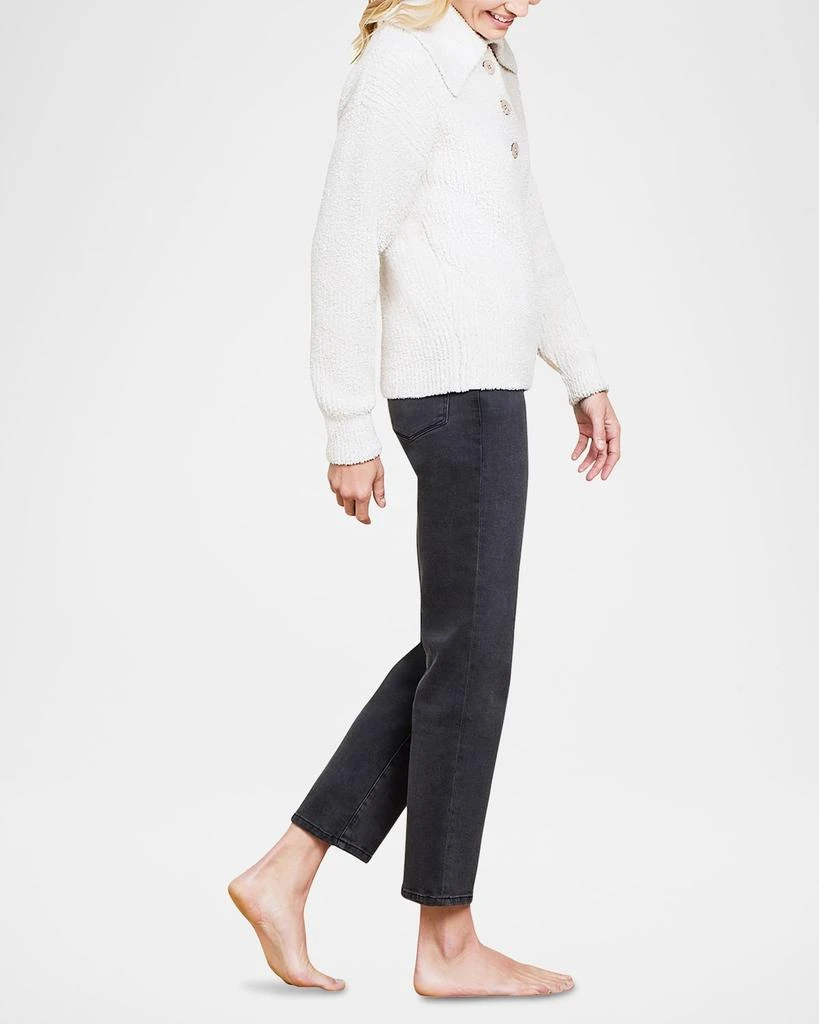 Barefoot Dreams CozyChic Ribbed Spread-Collar Pullover 2