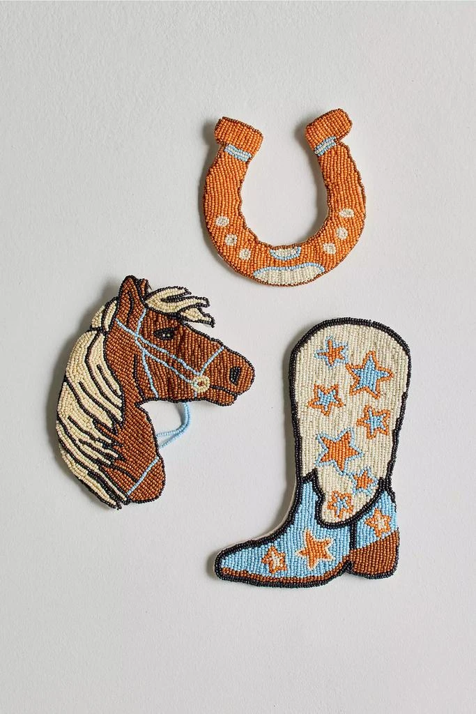 Urban Outfitters Beaded Western Icon Wall Hanging Set 2