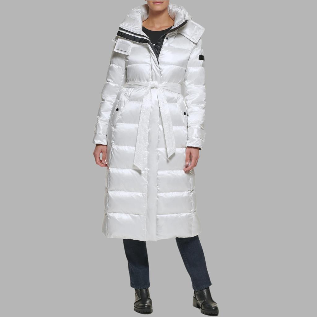 Karl Lagerfeld Paris CONTRAST MAXI BELTED PUFFER