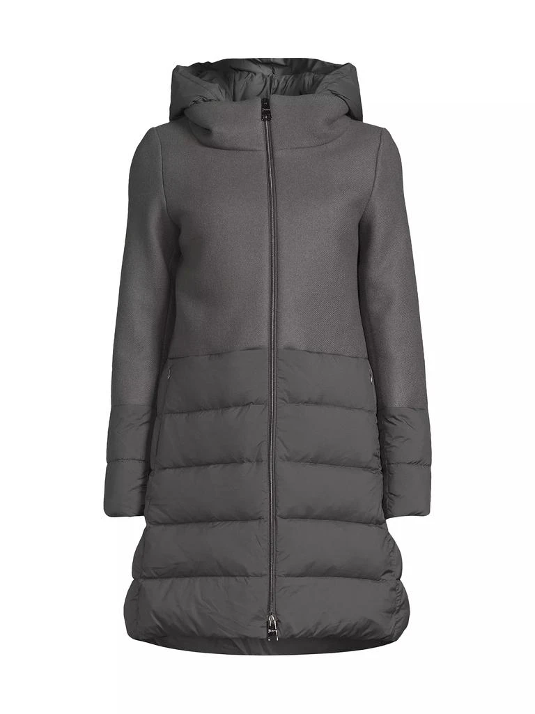 Herno Wool Twill, Quilted Nylon & Down Coat 1