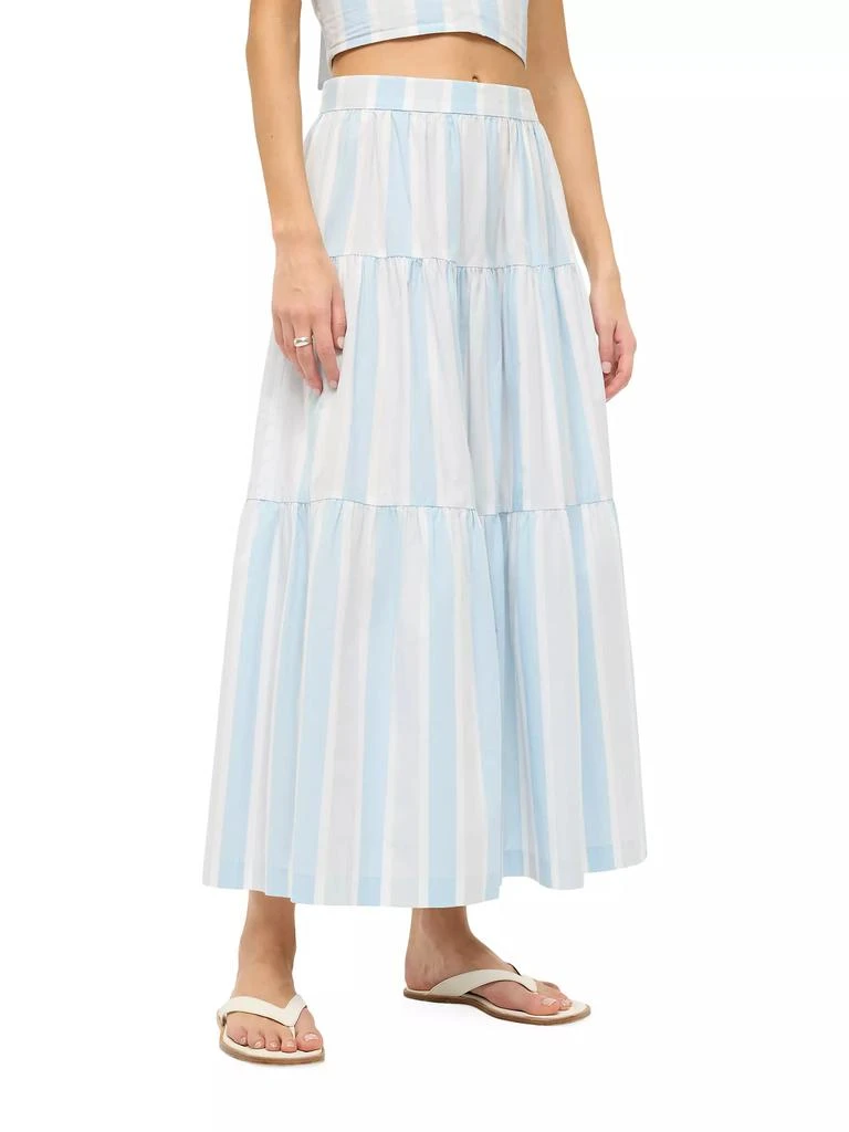 Staud Sea Striped Cotton Maxi Skirt 3