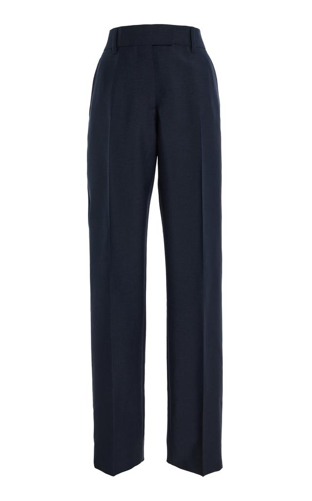 Shop Miu Miu Elasticated Waistband Slim-Fit Trousers on Sale