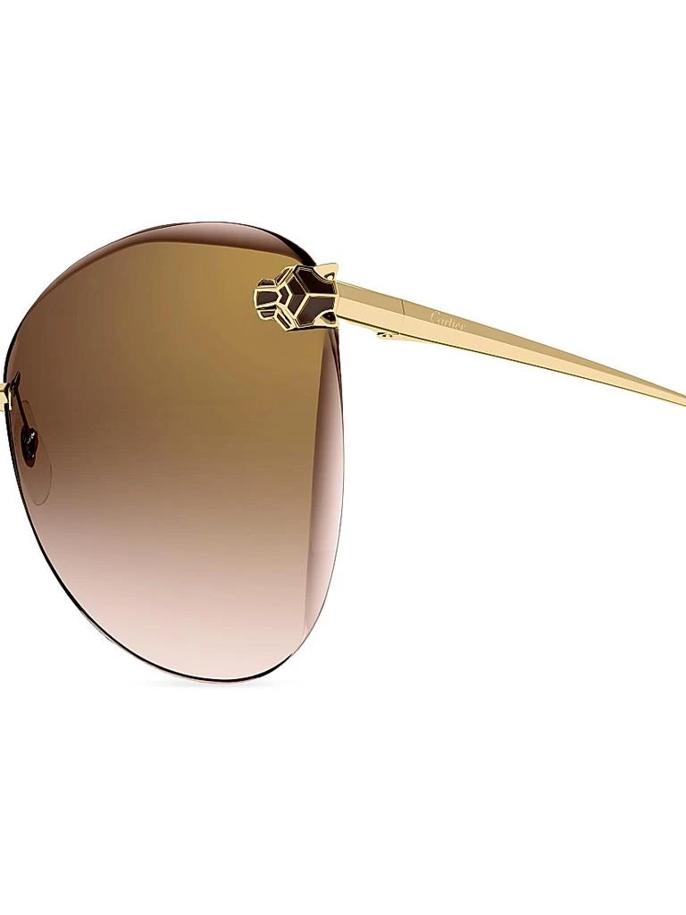 Cartier Panthère Classic 24K-Gold-Plated Butterfly Sunglasses 4