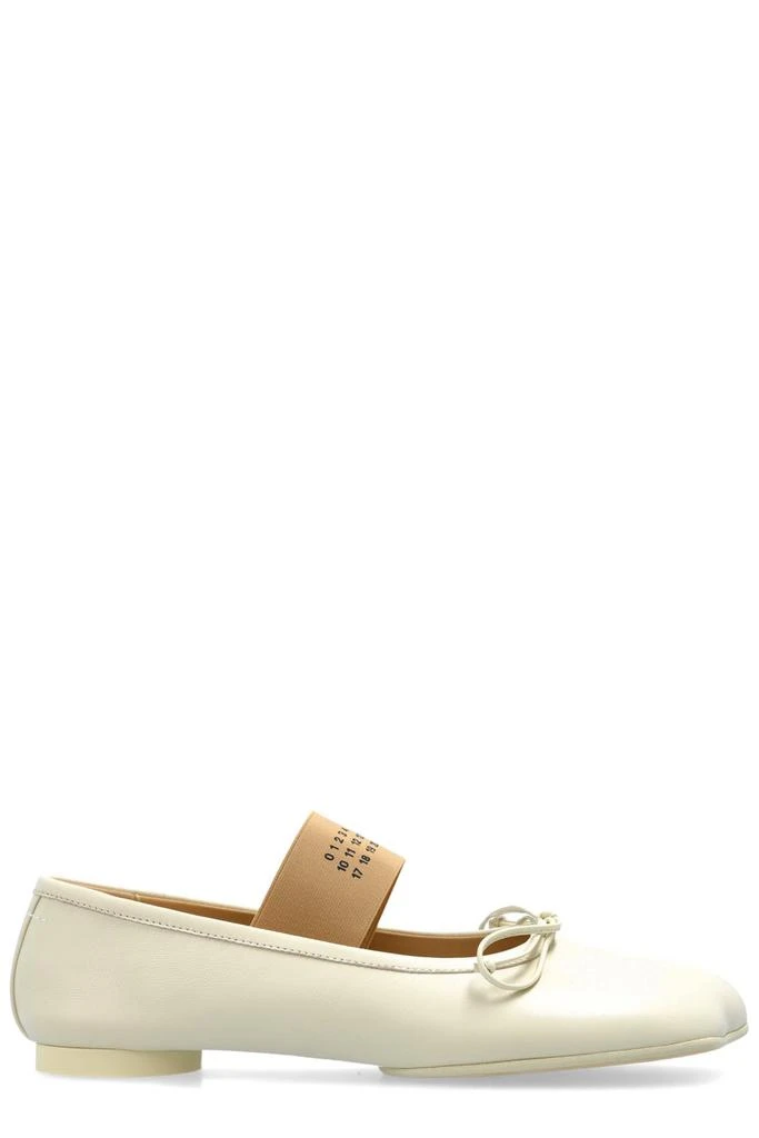 MM6 MM6 Maison Margiela Anatomic Numbers-Motif Bow-Detailed Ballerinas 1