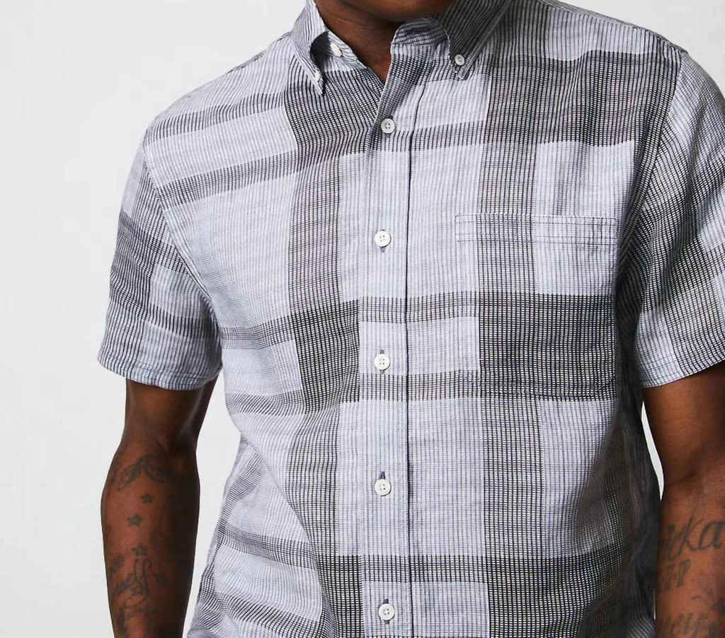 Billy Reid Men's Tuscumbia Shirt Button Down In Grey, White 2