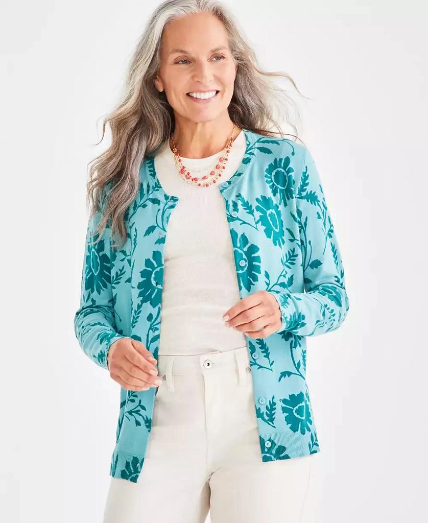 Style & Co Petite Floral Cardigan, Created for Macy's 1