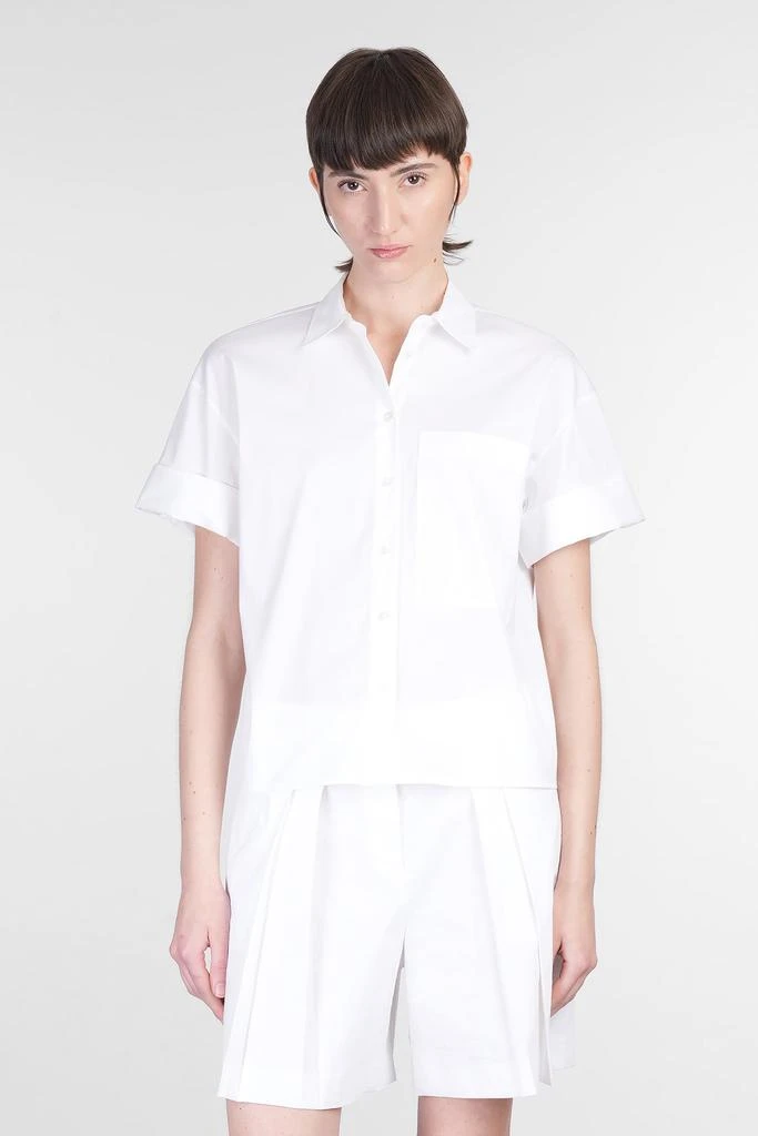 Theory Shirt In White Cotton 1