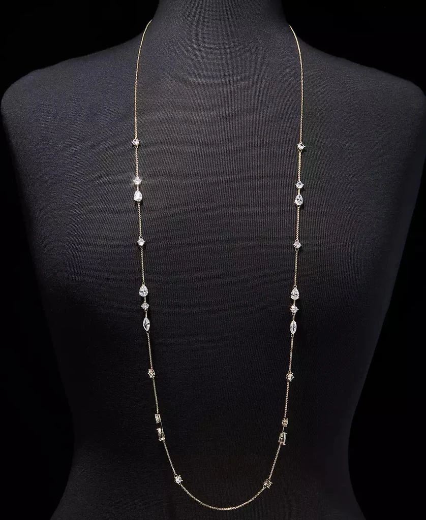 Anne Klein Cubic Zirconia Stationed Strand Necklace, 42" + 3" extender 3