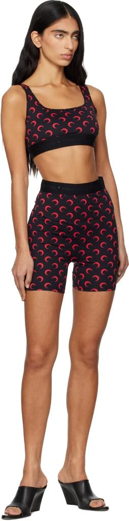 MARINE SERRE SSENSE Exclusive Black Recycled Moon Jersey Sport Bra 4