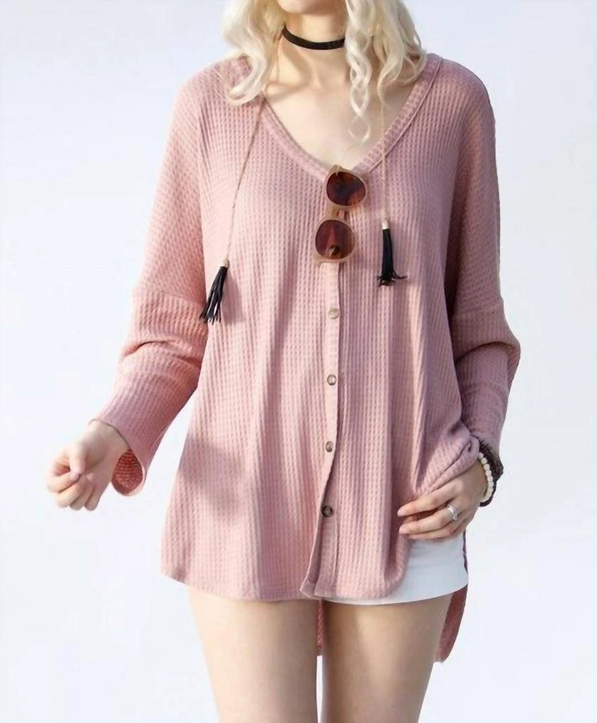 My Story My Story - Waffle Knit Long Sleeve Top 1