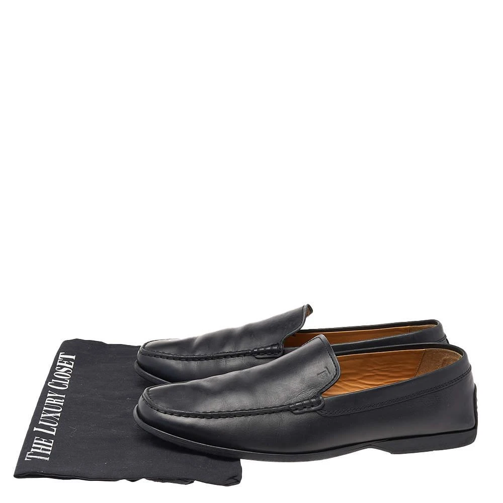 Tod\'s Italian Black Leather Slip On Loafers Driving Shoes Mens UK 7 US 8 Luxury Tod main image 2