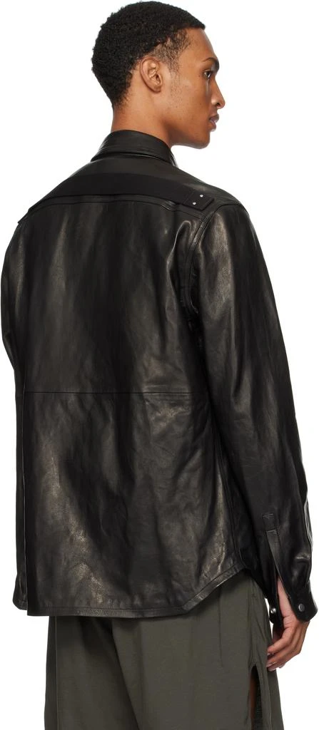 Rick Owens Black Concordians Outershirt Leather Jacket 3