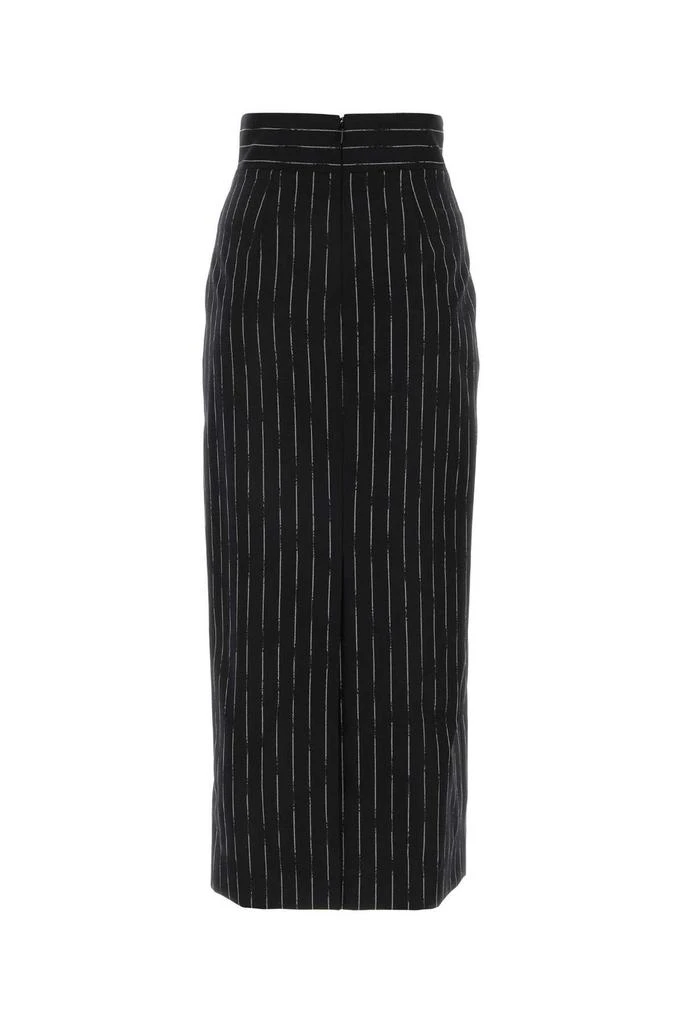 Alexander McQueen Alexander McQueen Striped High-Waist Midi Skirt 2