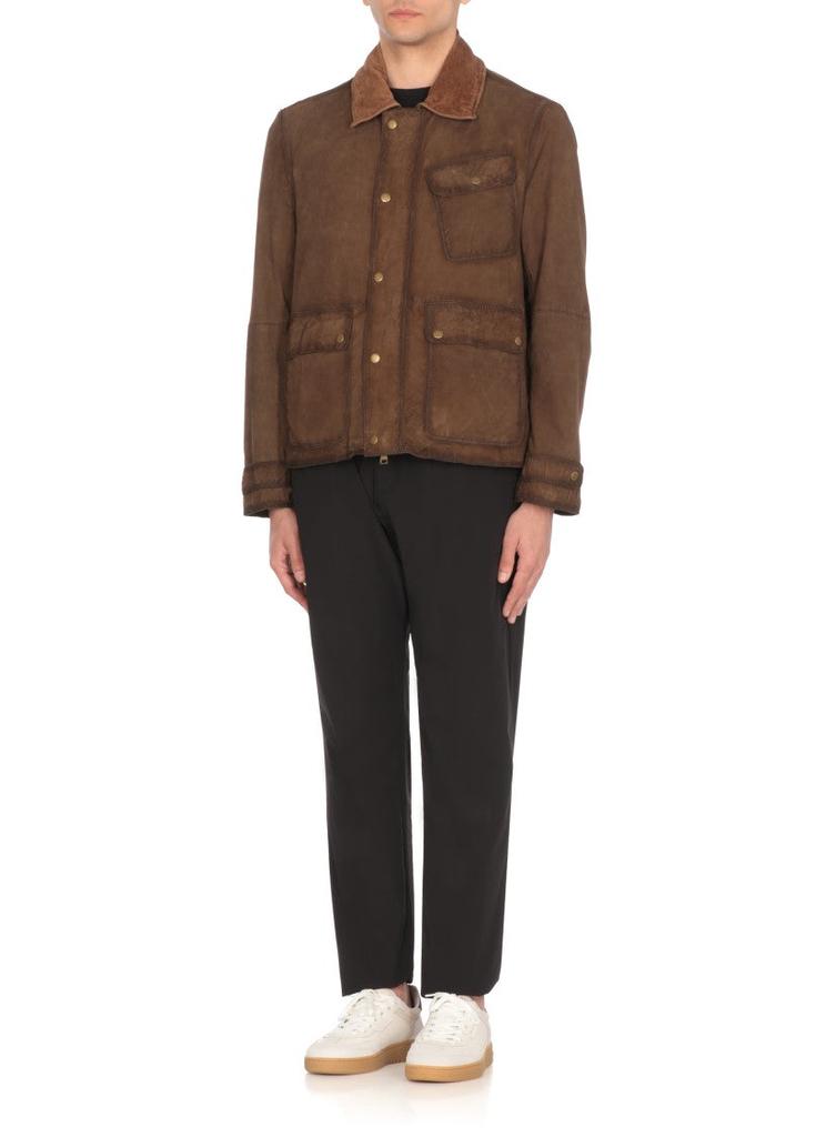 THE JACK LEATHERS Green Cesare Leather Jacket