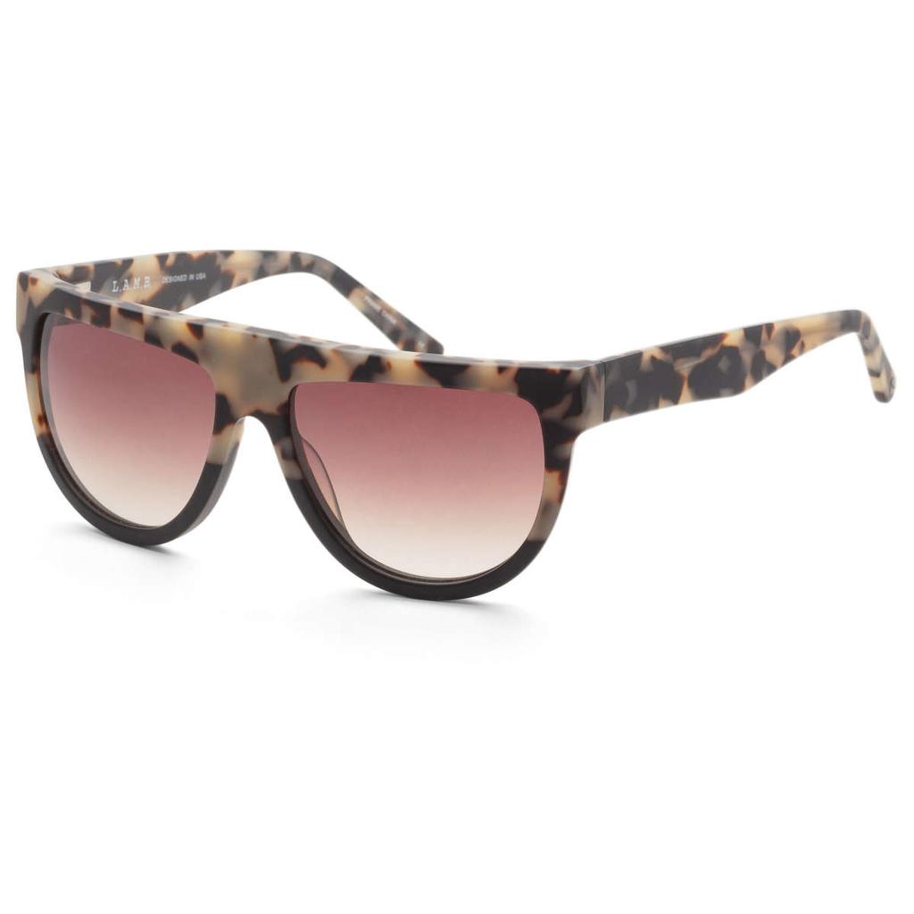 L.A.M.B. L.A.M.B. Women's White Browbar Sunglasses