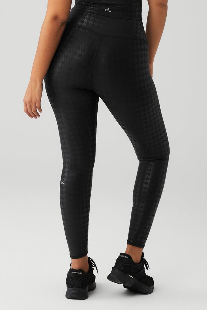 Alo Yoga Airlift High-Waist Glimmer Houndstooth Legging - Black