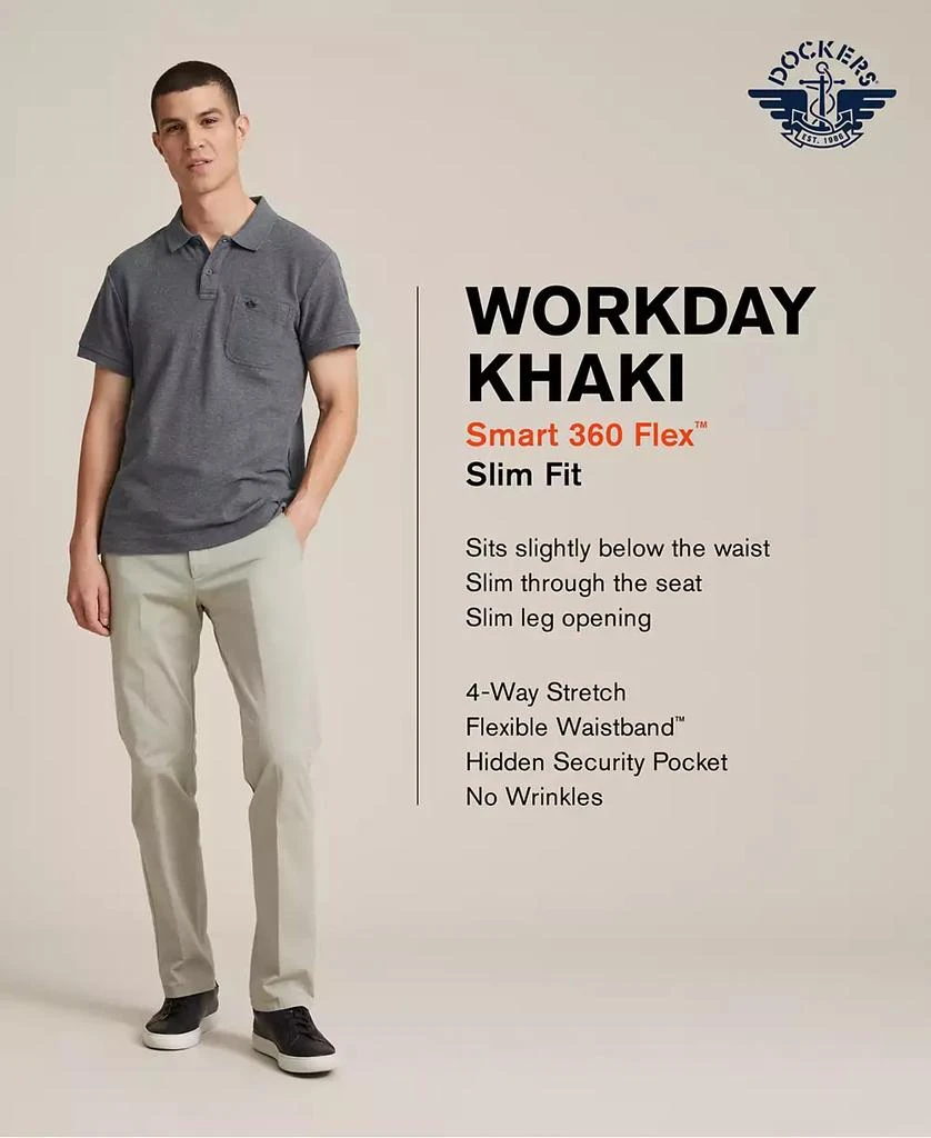 Dockers Men's Workday Smart 360 Flex Slim Fit Khaki Stretch Pants 7