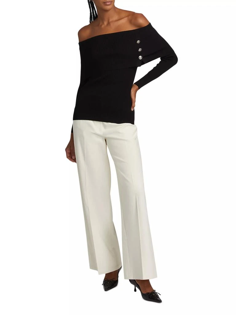 Tahari Imani Rib-Knit Off-The-Shoulder Sweater 2
