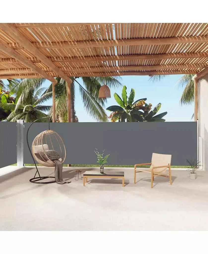 vidaXL Side Awning Anthracite Polyester with PU coating, steel, aluminum 2