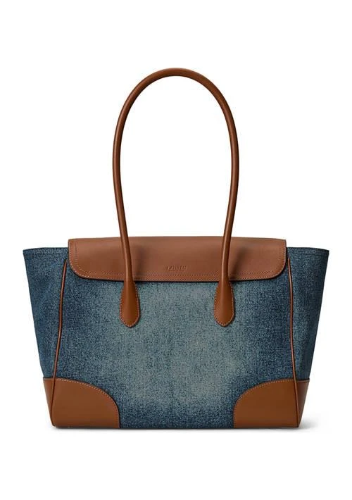 Ralph Lauren Ralph Lauren Washed Denim Large Tanner Satchel Bag 4