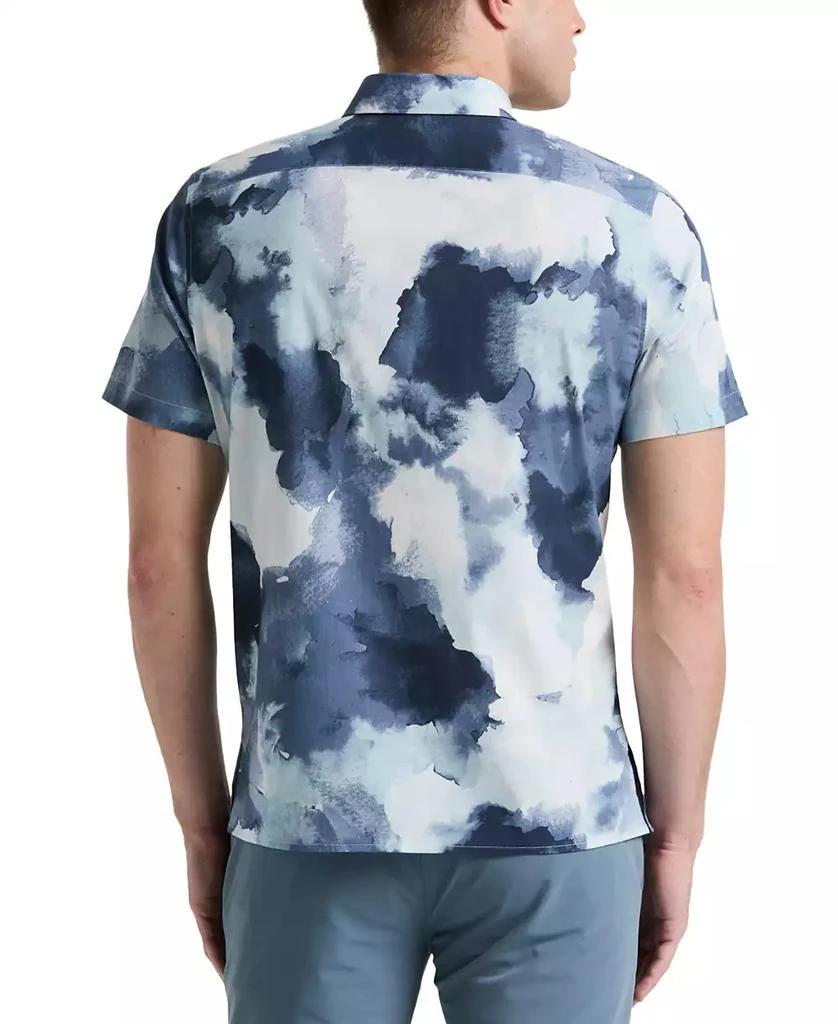Perry Ellis Men's Short Sleeve Watercolor Print Button-Front Shirt 2
