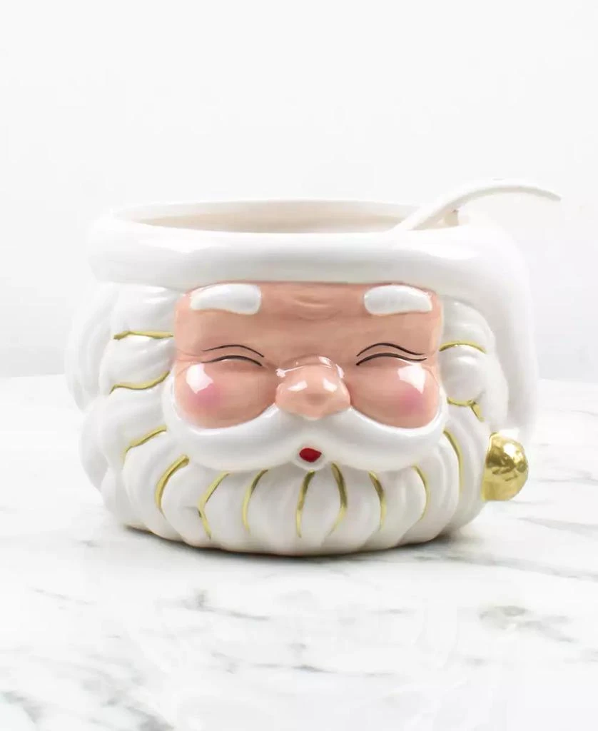 8 Oak Lane Santa Ceramic Punch Bowl