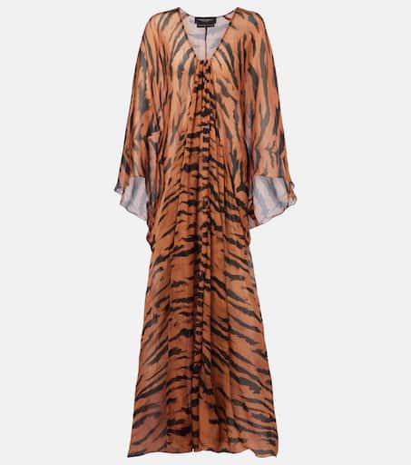 Adriana Degreas x Sabine Getty printed silk kaftan