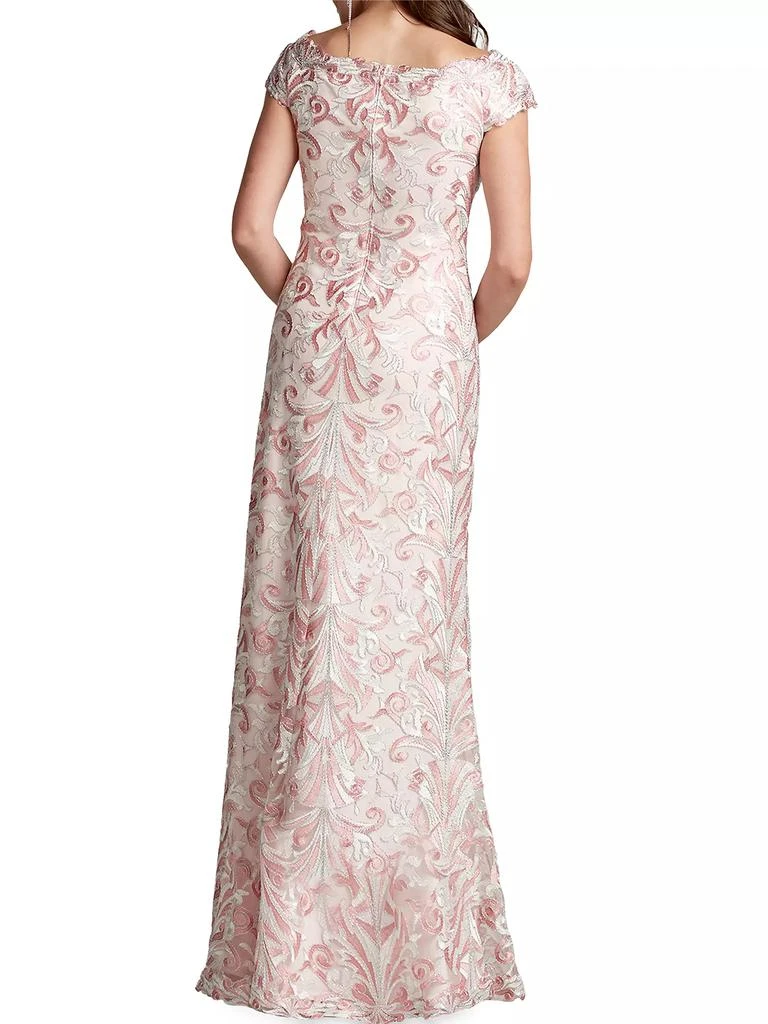 Tadashi Shoji Corded Lace A-Line Gown 4