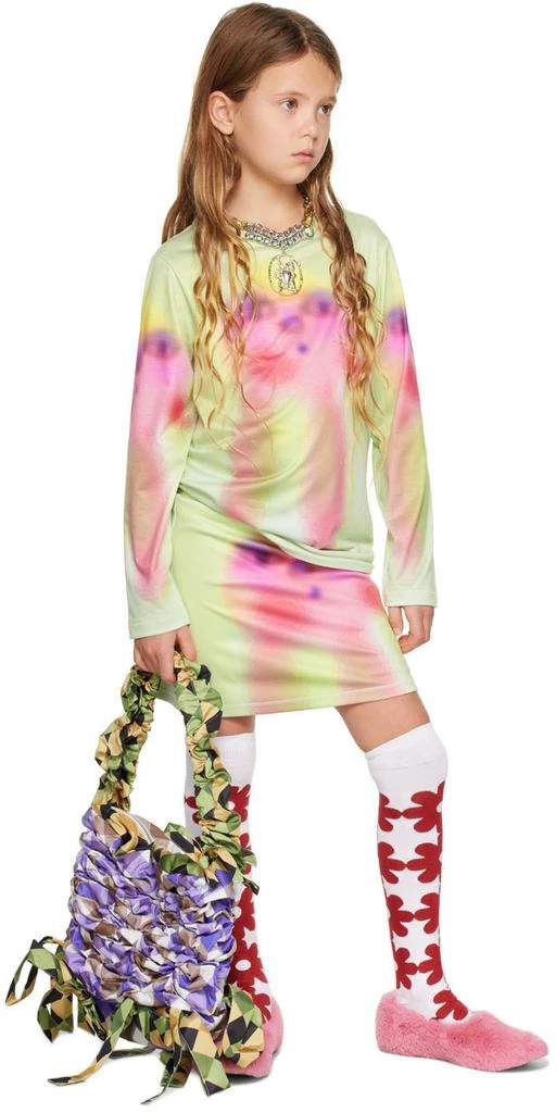 CHOPOVA LOWENA SSENSE Exclusive Kids Green Spray Paint Alien Skort 4