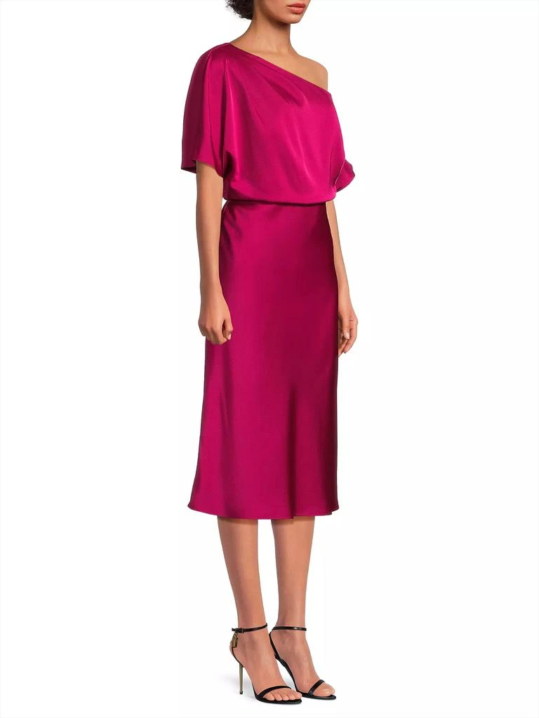 Aidan Mattox Satin One-Shoulder Cocktail Dress 4