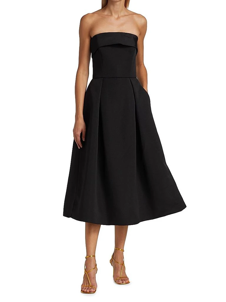Amsale Faille Strapless Dress 3