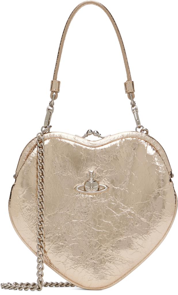 Vivienne Westwood Gold Belle Heart Frame Bag - Travel Bags