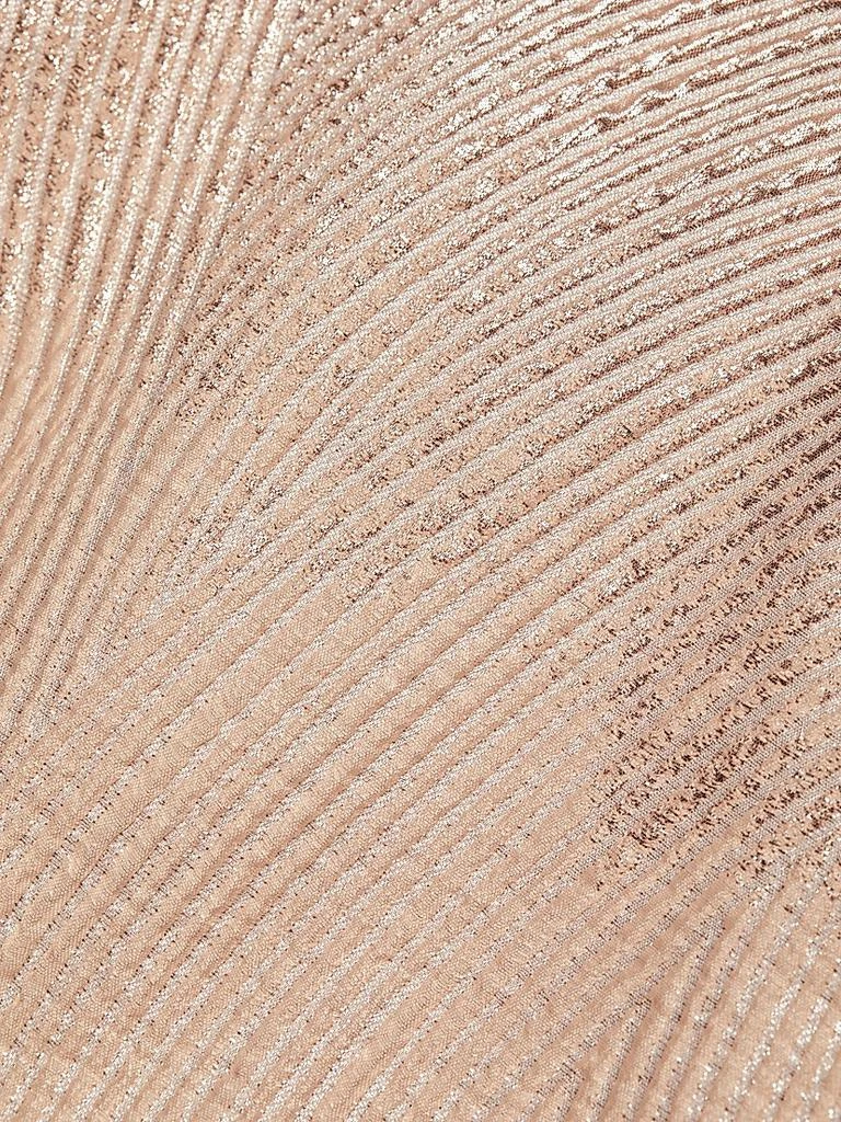 Teri Jon Metallic Off-The-Shoulder Wavy Rib-Knit Gown 7