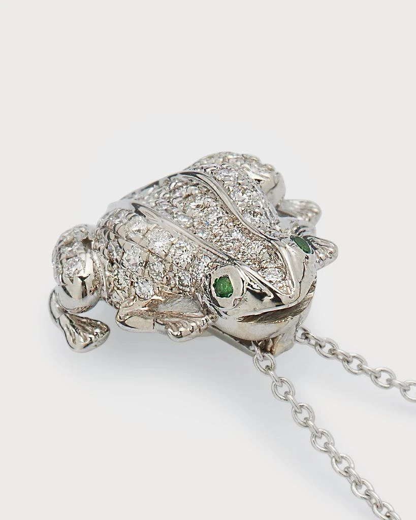 Roberto Coin 18K White Gold Diamond Frog Necklace 3