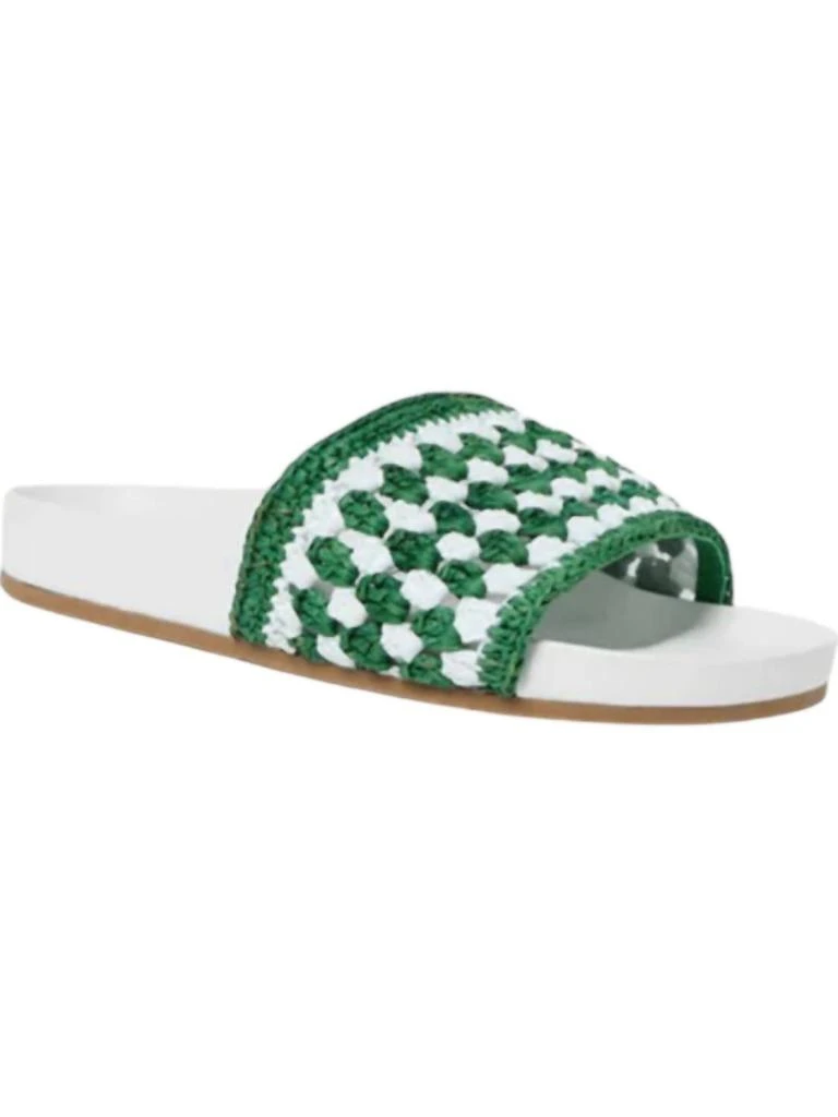 Loeffler Randall Women's Taryn Crystal Jelly Flip Flops - Embellished Straps, Textured Footbed, PVC Sole