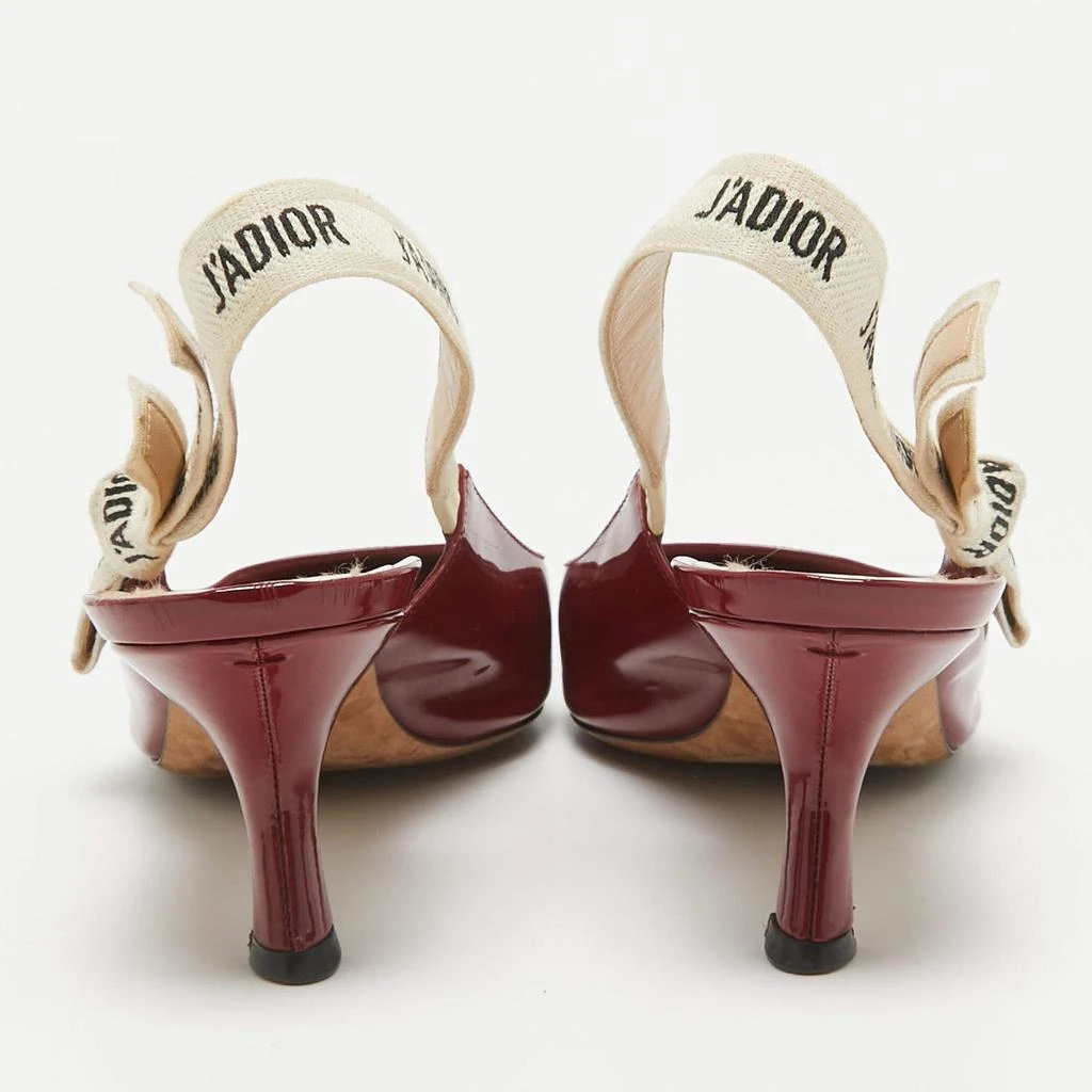 Dior Dior Burgundy Patent Leather J'Adior Pumps Size 38.5 5