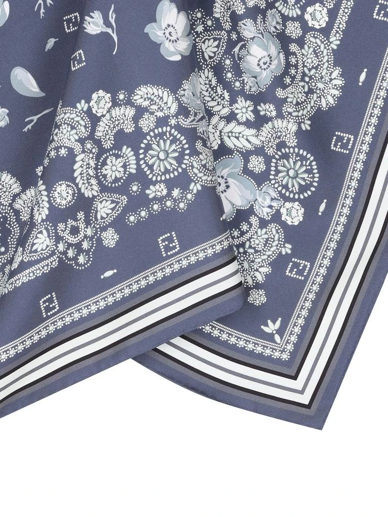 Fendi Fendi Coral Bandana Printed Square-Shaped Scarf 2