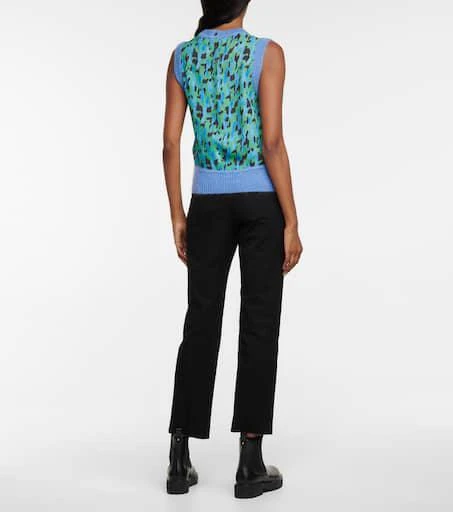 Salvatore Ferragamo Leopard-print mohair-blend sweater vest 3