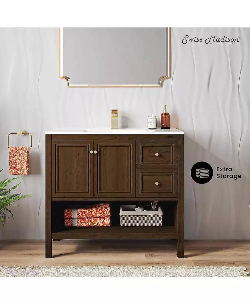 Swiss Madison Chateau 36" MDF Freestanding Bathroom Vanity with Sink Top 2