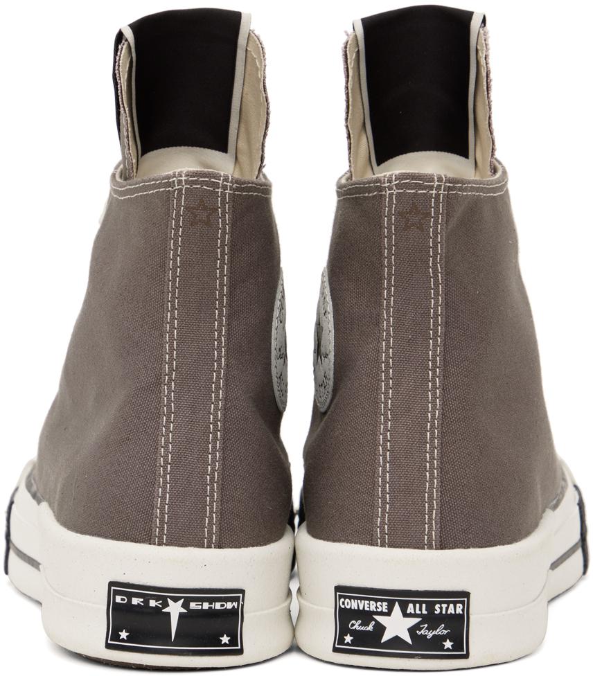 Rick Owens Gray Converse Edition TURBODRK Chuck 70 Sneakers