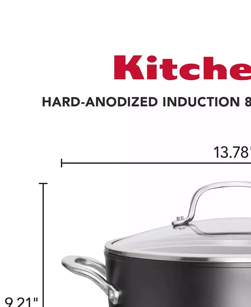 KitchenAid Hard-Anodized 8 Quart Induction Nonstick Stockpot with Lid 6