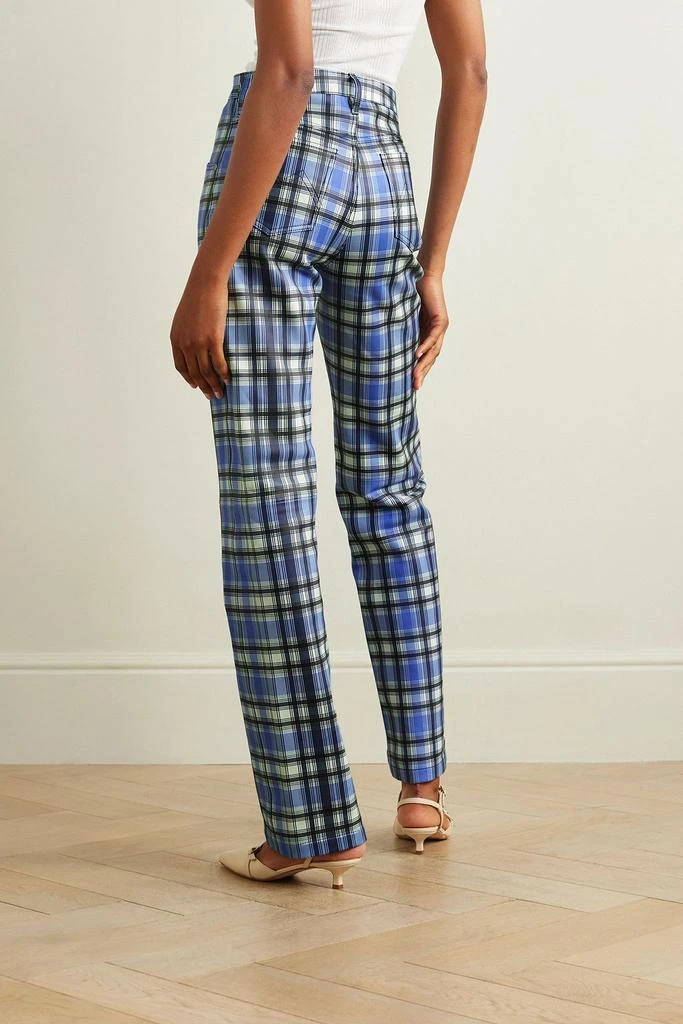 DODO BAR OR Soof checked leather straight-leg pants 3