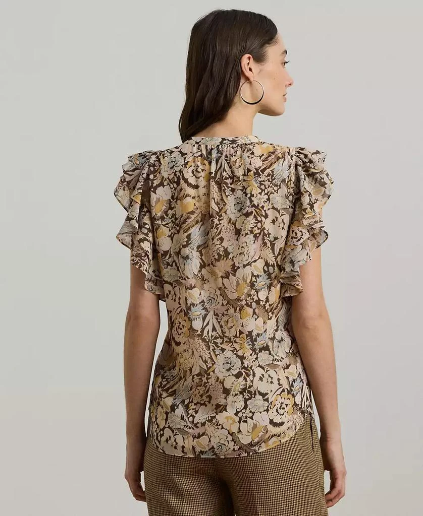 Ralph Lauren Women's Floral Georgette Tie-Neck Blouse 3